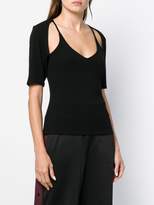 Thumbnail for your product : Alexander Wang T By cutout armhole tank cami twofer top