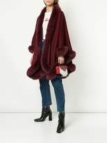Thumbnail for your product : Sofia Cashmere fur trimmed cape