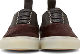 Thumbnail for your product : Damir Doma Burgundy Calf-Hair & Leather Sneakers