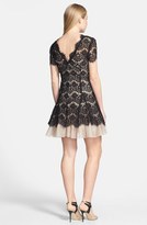 Thumbnail for your product : Betsy & Adam Short Sleeve Lace Fit & Flare Dress