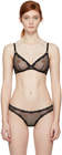 fleur du mal black sheer tulle bra