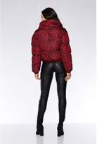 Thumbnail for your product : Quiz Red and Black Leopard Print Puffer Jacket