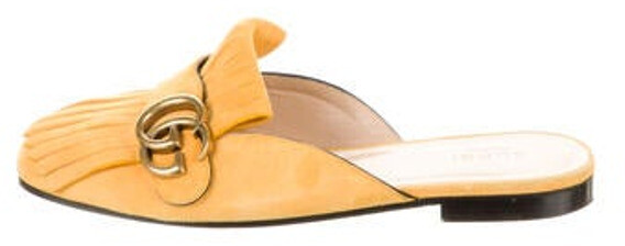 yellow gucci mules