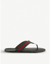 Thumbnail for your product : Gucci Mens Black Stripe Web Flip-Flops, Size: EUR 39 / 5 UK