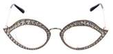 Thumbnail for your product : Gucci Crystal-Embellished Metal Eyeglasses