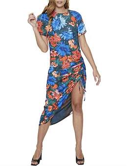 Cooper St Empire Ruched Midi Dress