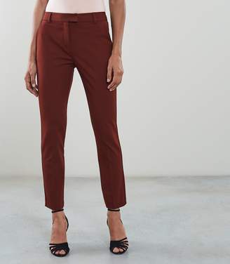 Reiss JOANNE CROPPED TAILORED TROUSERS Roasted Red