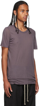 Rick Owens Purple Basic Short Sleeve T-Shirt
