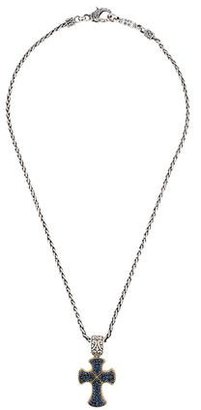 Effy Jewelry Sapphire Cross Pendant Necklace