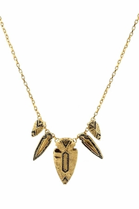 House Of Harlow Five Station Arrowhead Hematite Necklace