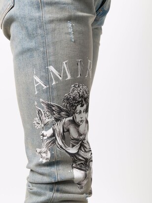 Amiri Cherub Print Jeans
