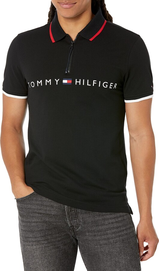 Tommy Hilfiger Black Men's Polos | Shop the world's largest collection of  fashion | ShopStyle