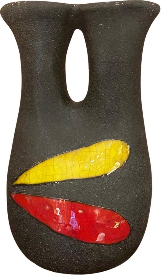 Ceramic Vase By Gilbert Valentin/les Archanges, Vallauris, France, 1950s
