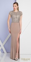 Thumbnail for your product : Terani Couture Fully Embellished Cap Sleeve Fitted Evening Dress