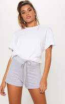 Thumbnail for your product : PrettyLittleThing Grey Drawstring Cotton Short