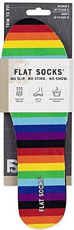 Flat Socks Rainbow Cushioned Liners