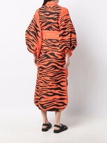 Thumbnail for your product : Yuliya Magdych Tiger-Print Kaftan Midi Dress