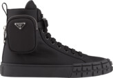 Thumbnail for your product : Prada Nylon Zip-Pouch High Sneakers