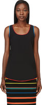 Thumbnail for your product : Givenchy Black Contrast Piping Silk Tank Top