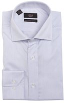 Thumbnail for your product : Alara purple and blue striped cotton point collar dress shirt