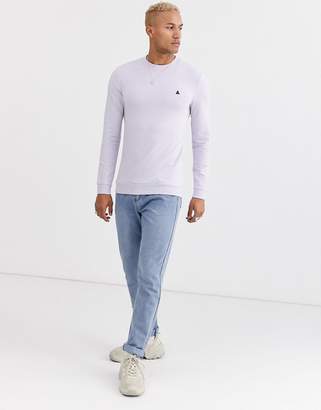 ASOS Design DESIGN muscle sweatshirt in lilac with triangle