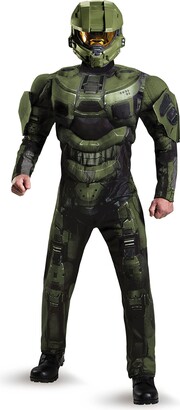 Disguise Costumes Men's Halo Deluxe Muscle Master Chief Adult Costume