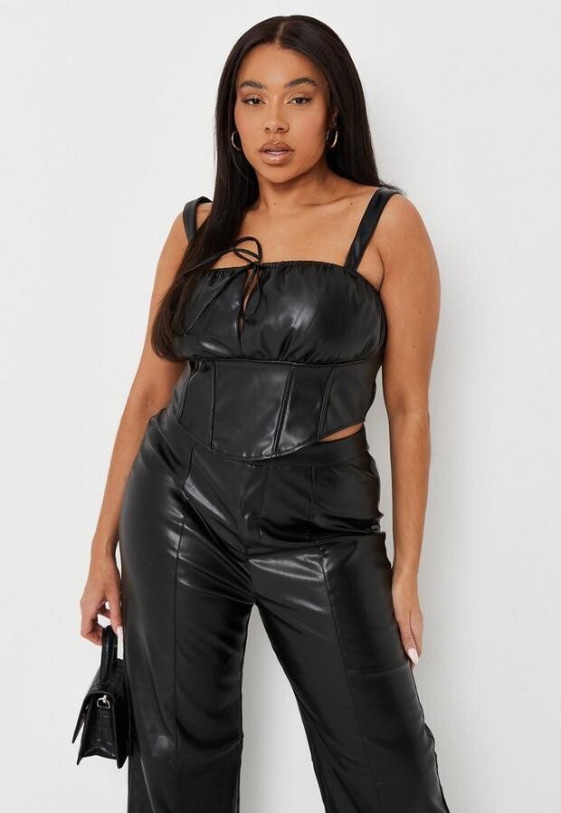 Plus Size Faux Leather Top | Shop the world's largest collection 
