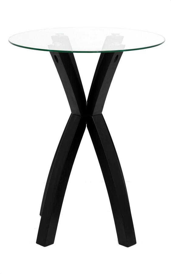 Dunelm Xavi 2 Seater Round Bar Table, Glass Top Black ShopStyle