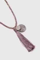 Thumbnail for your product : Wallis Purple Beaded Tassel Necklace