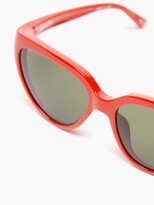 Thumbnail for your product : Balenciaga Side Cat Cat-eye Acetate Sunglasses - Red