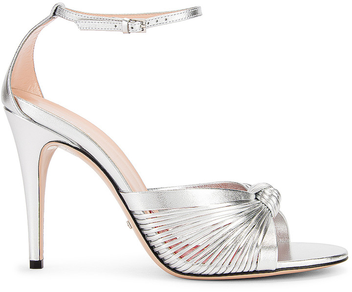 gucci silver sandals