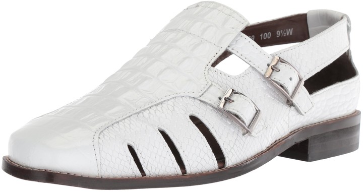 stacy adams white sandals