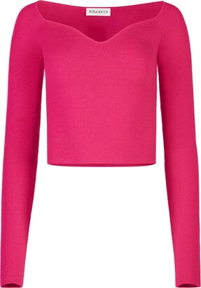 Women's Pink Long sleeve Tops