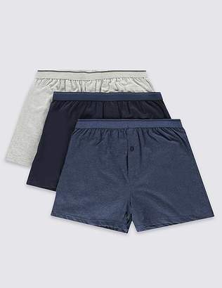 Marks and Spencer 3 Pack Cotton Cool & Freshâ"¢ Jersey Boxers