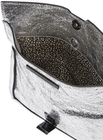 Thumbnail for your product : Loeffler Randall Silver cracked leather clutch