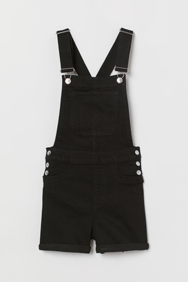 H&M Denim Overall Shorts - Black