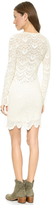 Thumbnail for your product : Nightcap x Carisa Rene Spanish Lace Long Sleeve Deep V Dress