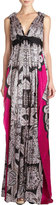 Thumbnail for your product : Lanvin Bow Front Paisley Print Empire Dress