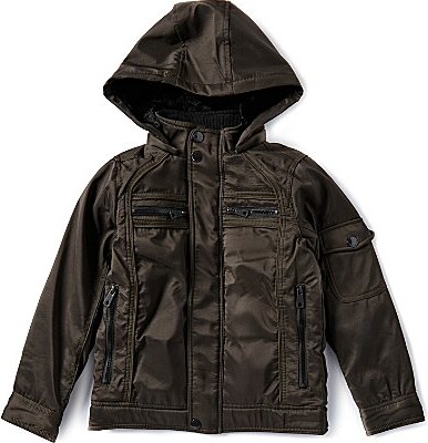 Urban Republic Big Boys Heavyweight Tech Coat Olive Jacket
