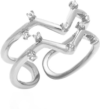 Neola Amelie Silver White Topaz Gemstones Ring