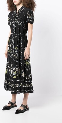 Erdem Floral-Print Silk Midi Dress