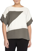 Thumbnail for your product : Lafayette 148 New York Short-Dolman Boxy Crepe Top, Shale, Women's
