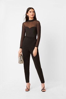 leah mesh & jersey jumpsuit
