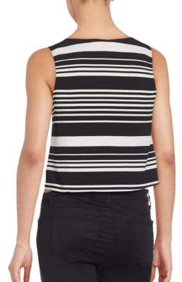 Saks Fifth Avenue RED Striped Crop Top