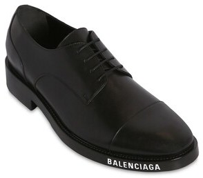 Balenciaga Leather Lace-Up Derby Shoes