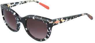 Missoni Marbled Cat-Eye Plastic Sunglasses, Black