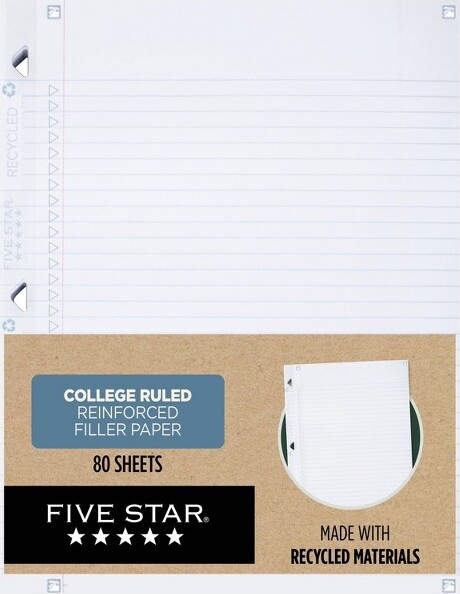 Five Star 150ct Graph Ruled Filler Paper Reinforced - ShopStyle Home Office  Accessories