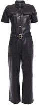 Thumbnail for your product : Muu Baa Muubaa Soay Belted Leather Wide-leg Jumpsuit