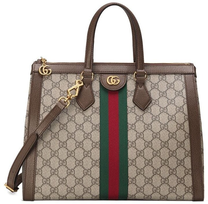 Gucci Ophidia GG medium top handle bag - ShopStyle