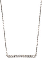 Thumbnail for your product : Memoire 18k White Gold Small Diamond Bar Pendant Necklace